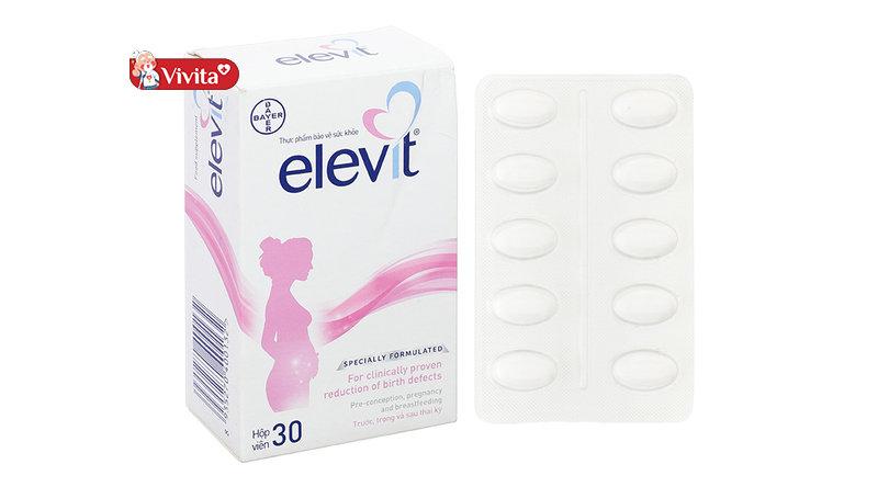 Sau sảy thai uống Elevit giúp bổ sung 20 loại vitamin và khoáng chất để hỗ trợ phục hồi sức khỏe cho phụ nữ.