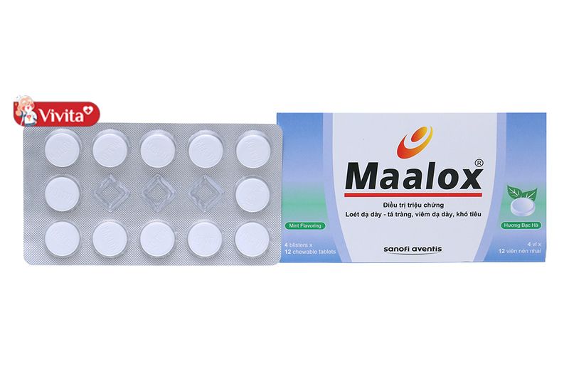 Thuốc Maalox được lựa chọn sử dụng trong các phác đồ trị đau dạ dày.