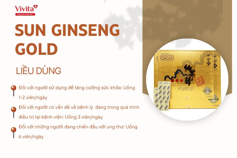 Liều dùng Sun Ginseng Gold