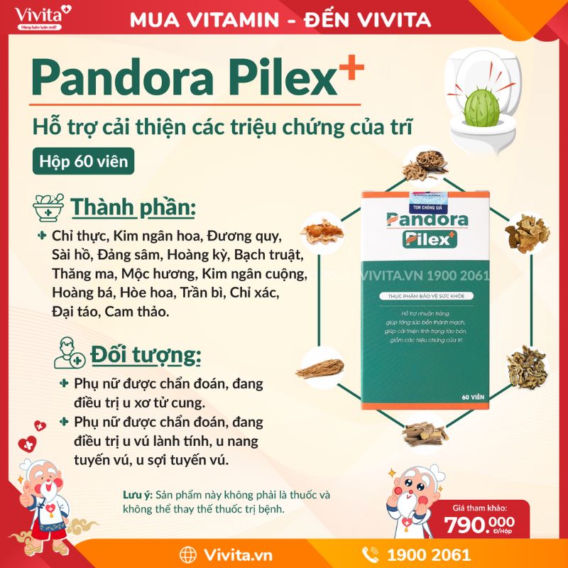 thành phần đối tượng dùng Pandora Pilex+