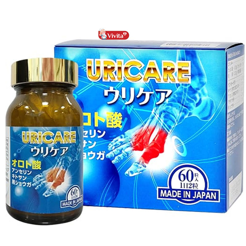 Viên uống Uricare hỗ trợ giảm axit uric máu