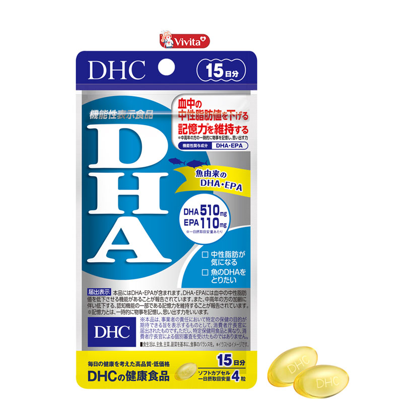 Cải thiện trí nhớ, sức khoẻ não bộ với viên uống DHA DHC