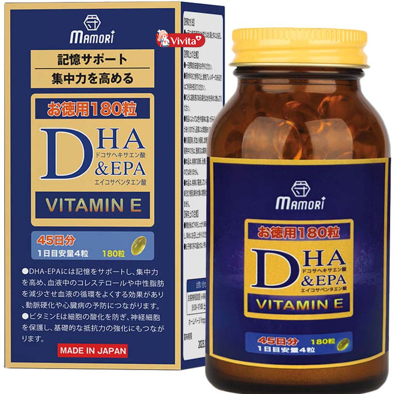 Nâng cao sức khoẻ não bộ với viên uống Mamori DHA EPA Nhật