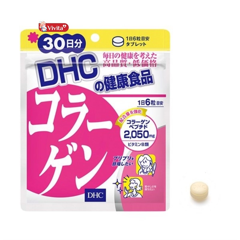 Viên uống DHC Collagen được sản xuất bởi DHC đến từ Nhật Bản. 