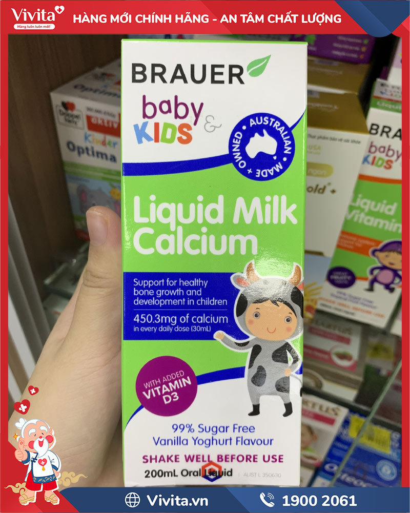 brauer baby & kids liquid milk calcium có tốt không