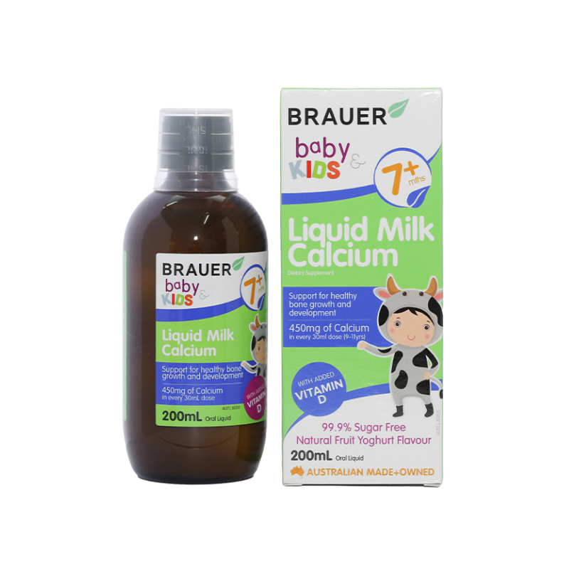 Brauer Baby & Kids Liquid Milk Calcium Úc (Chai 200ml)