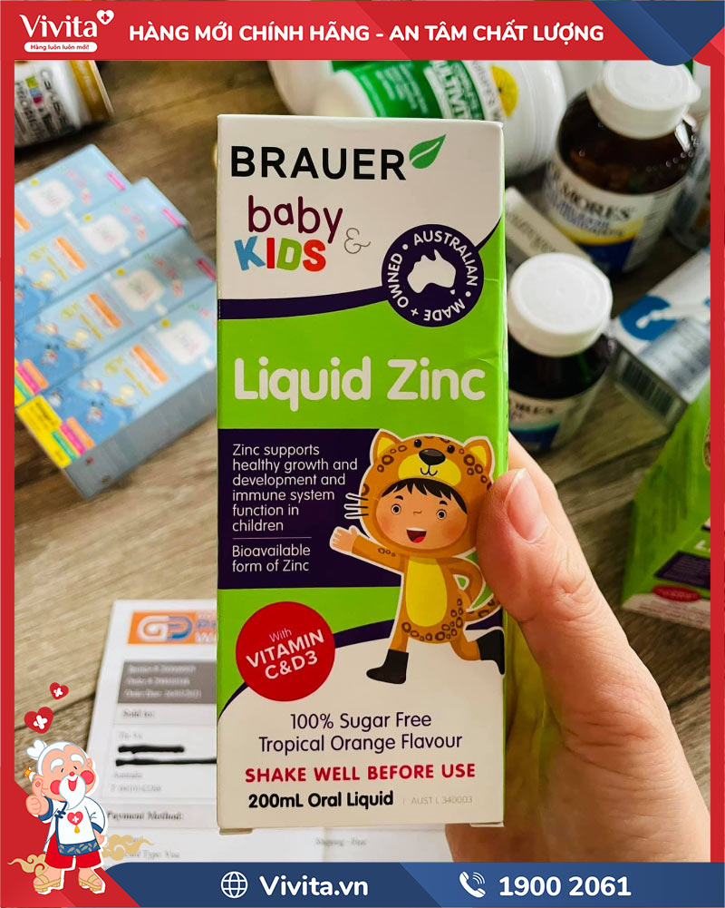 brauer baby & kids liquid zinc chính hãng