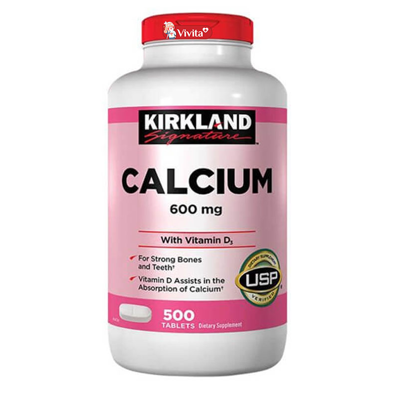 Canxi 600mg & Vitamin D3 Calcium Kirkland