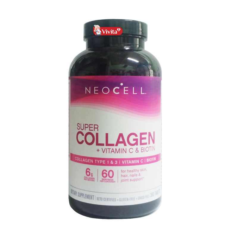 Viên uống NeoCell Super Collagen + C & Biotin (Mỹ)