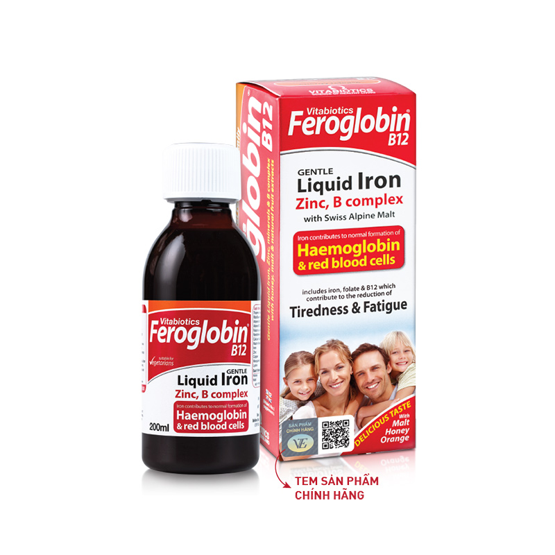 Feroglobin B12 Liquid Anh Siro Hỗ Trợ Bổ Máu (Chai 200ml)