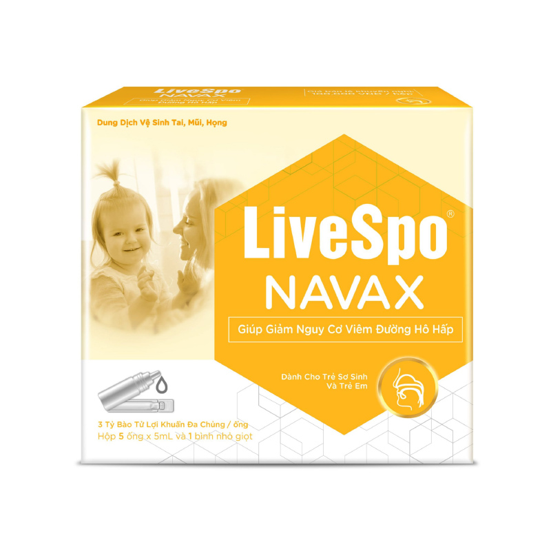 LiveSpo NAVAX KIDS Hỗ Trợ Giảm Nguy Cơ Viêm Đường Hô Hấp Cho Trẻ Từ 0 – 2 Tuổi