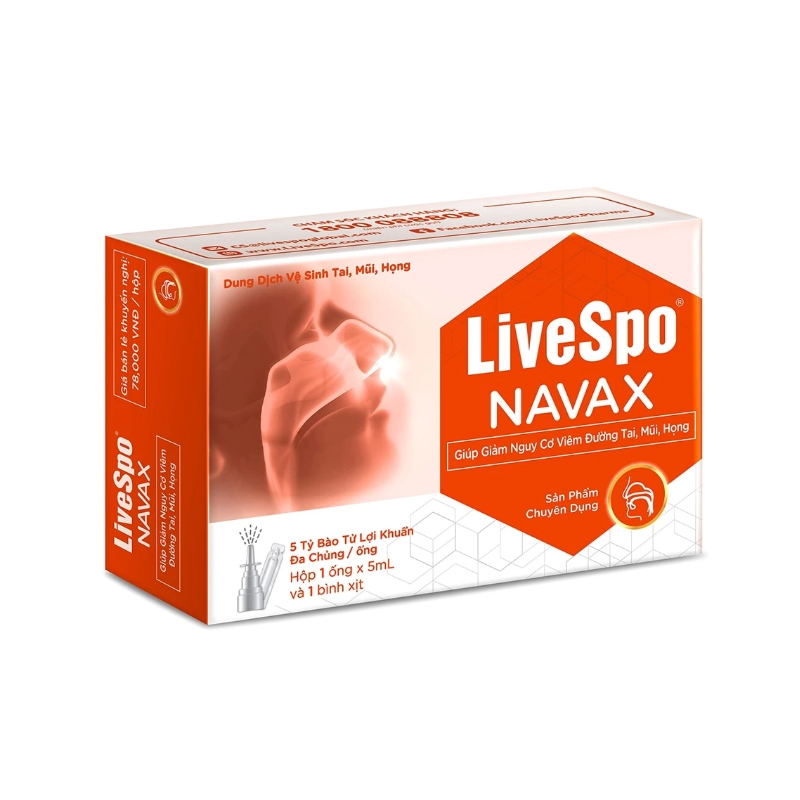 LiveSpo NAVAX Hỗ Trợ Giảm Nguy Cơ Viêm Tai, Mũi, Họng, Viêm Xoang