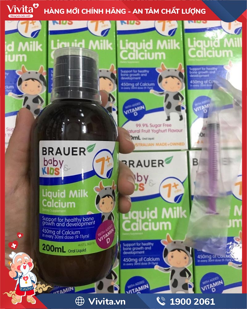 lưu ý khi dùng brauer baby & kids liquid milk calcium