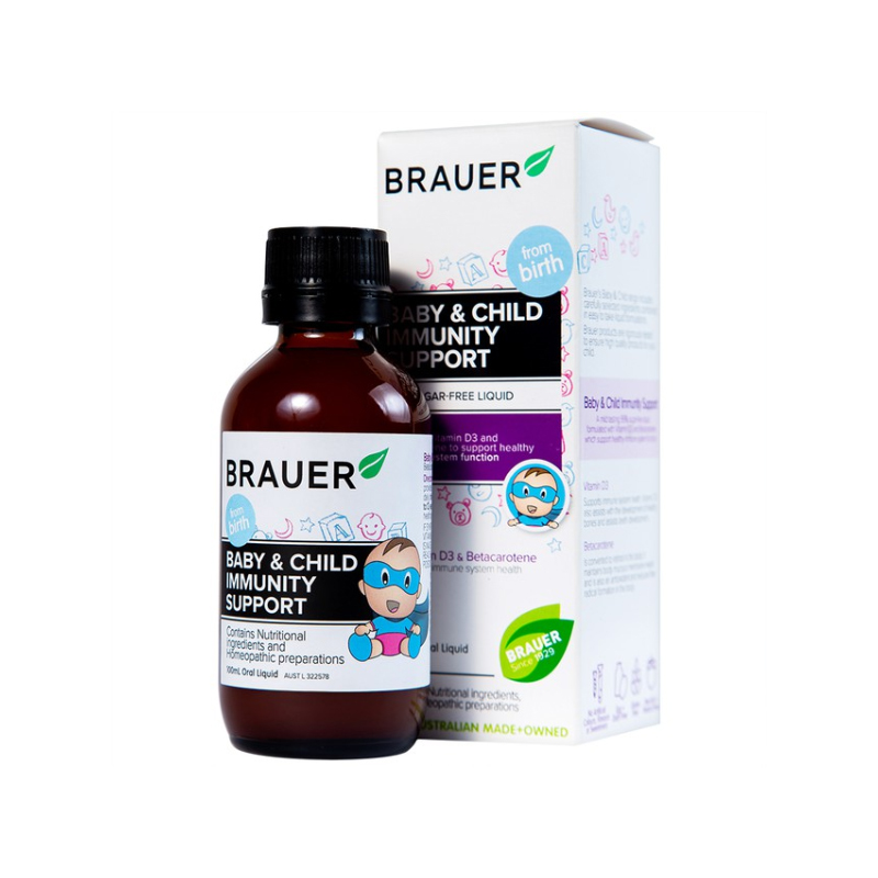 Brauer Baby & Child Immunity Support Hỗ Trợ Bổ Sung Betacaroten Và Vitamin D3 Cho Trẻ