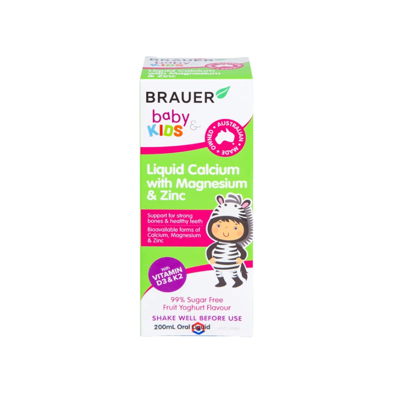 Brauer Baby & Kids Liquid Calcium With Magnesium & Zinc Hỗ Trợ Xương, Răng Chắc Khỏe