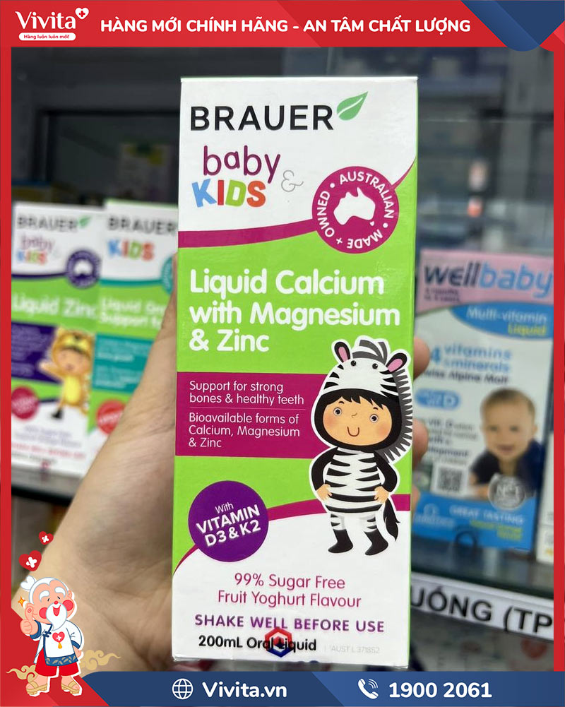 brauer baby & kids liquid calcium with magnesium & zinc có tốt không