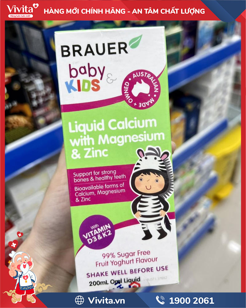 công dụng brauer baby & kids liquid calcium with magnesium & zinc