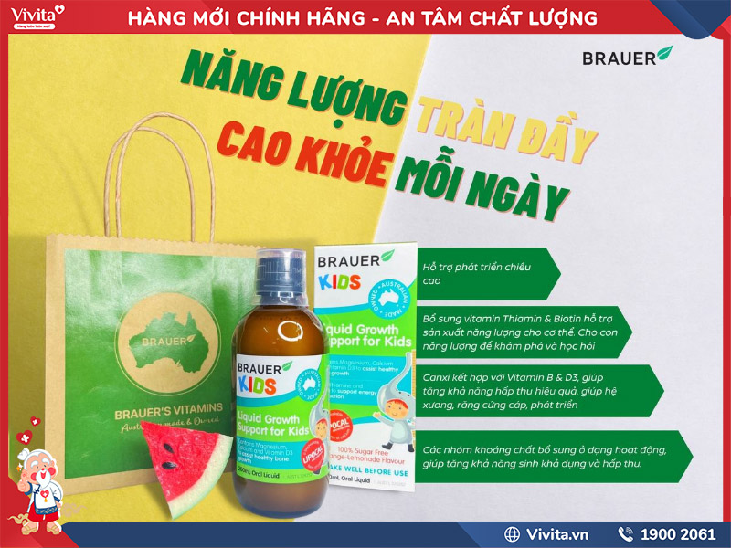 công dụng brauer kids liquid growth support for kids