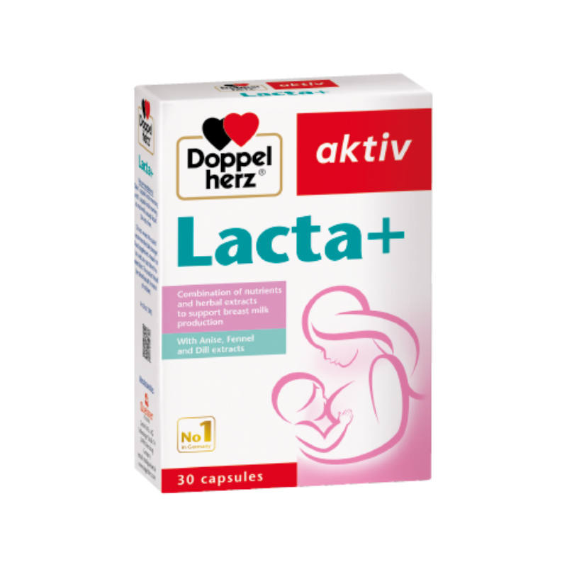 Lacta+ Doppelherz Đức Viên Uống Hỗ Trợ Lợi Sữa (Hộp 30 Viên)