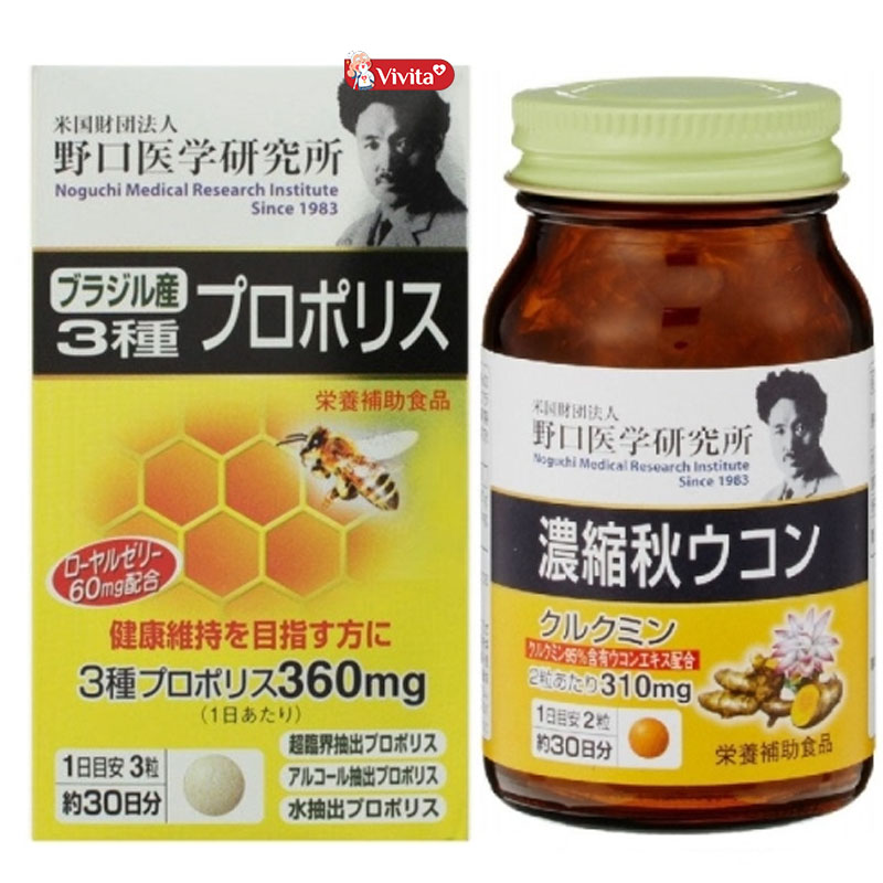 Viên uống sữa ong chúa Three Propolis Noguchi Nhật Bản