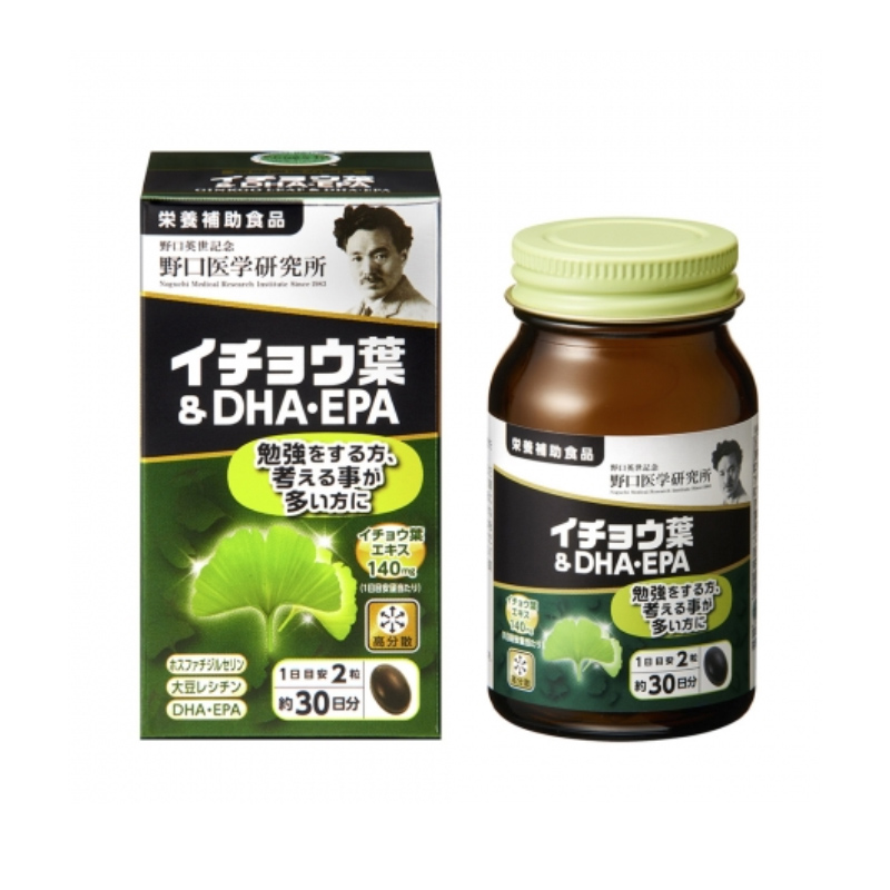 Ginkgo Noguchi DHA EPA Nhật Viên Uống Hỗ Trợ Bổ Não (Hộp 60 Viên)