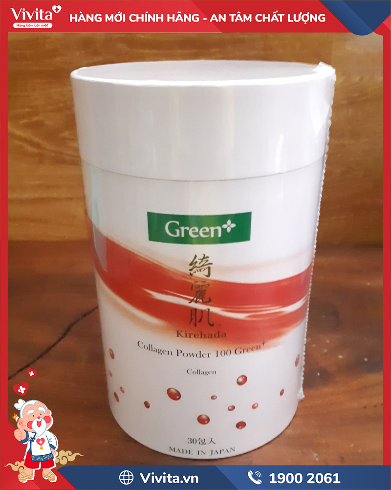 kirehada collagen powder 100 green+ chính hãng