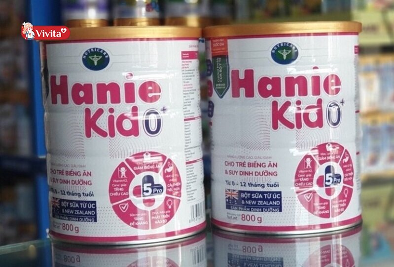 sữa công thức tăng chiều cao cho trẻ Hanie Kid