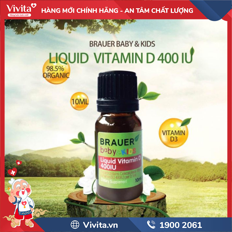 thành phần brauer baby & kids liquid vitamin d 400iu