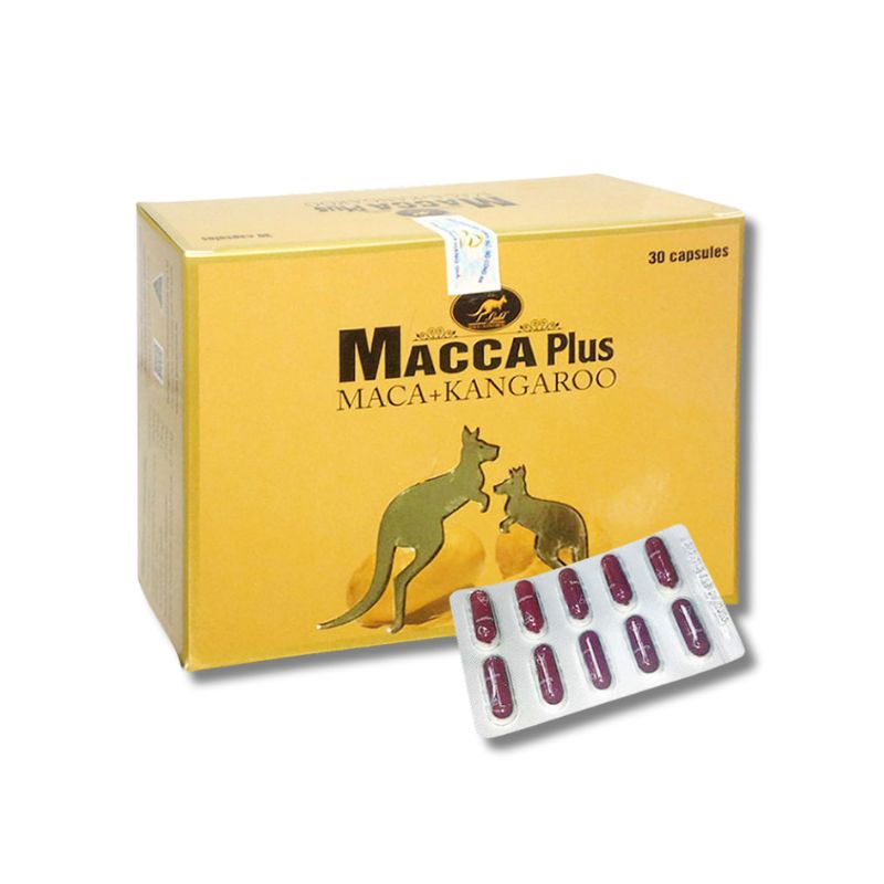 Macca Plus Hỗ Trợ Tăng Cường Chức Năng Sinh Lý Ở Nam Giới Hộp 3 Vỉ x 10 Viên