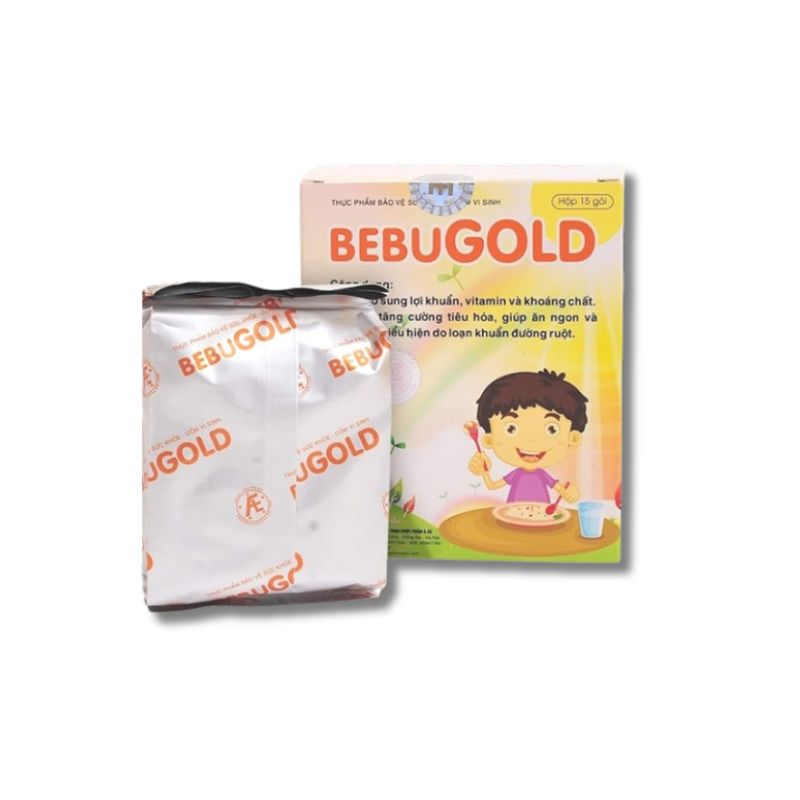 Cốm vi sinh Bebugold Gói pha hỗ trợ tăng cường tiêu hóa, bổ sung vitamin giúp bé ăn ngon ( 15 gói )