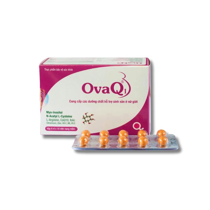 OvaQ1 Hỗ Trợ Bổ Sung Myo inositol, Acid folic và Các Chất Khác Trước Khi Mang Thai Cho Phụ Nữ (Hộp 30 Viên)