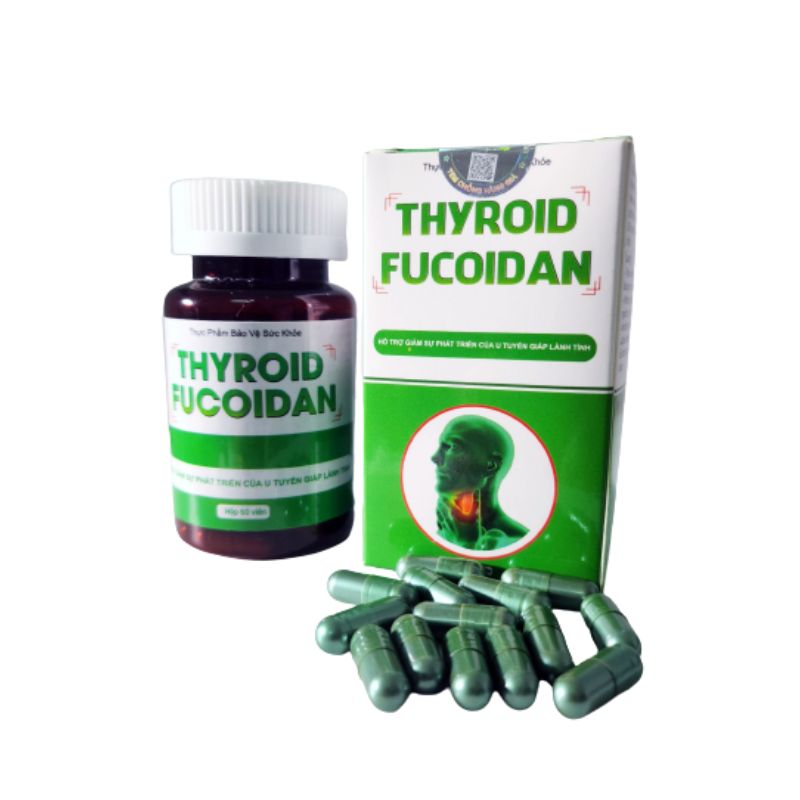 Thyroid Fucoidan viên uống hỗ trợ giảm nguy cơ phát triển u tuyến giáp, bướu cổ (Hộp 60 viên)