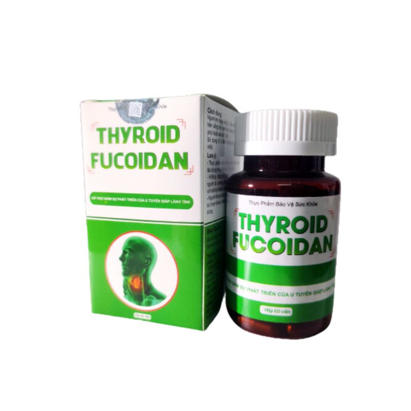 Thyroid Fucoidan viên uống hỗ trợ giảm nguy cơ phát triển u tuyến giáp, bướu cổ (Hộp 60 viên)