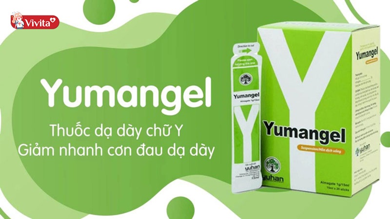 Yumangel xanh lá hỗ trợ điều trị các bệnh liên quan tới dạ dày, tiêu hóa với thành phần Almagate 1g