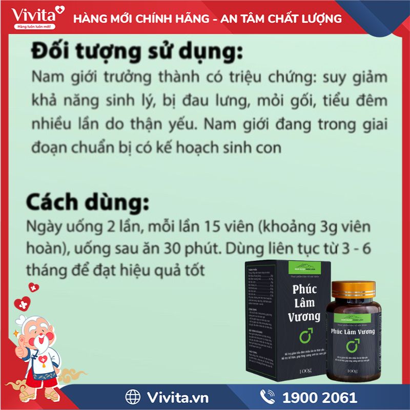 cách sử dụng Phúc Lâm Vương