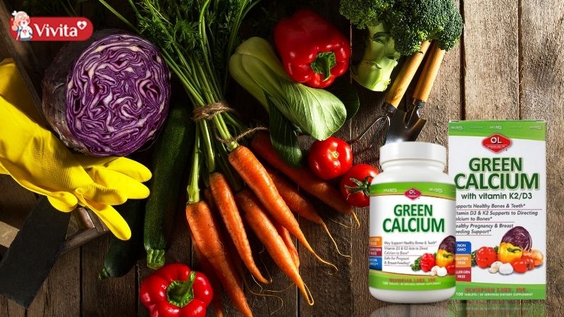 Canxi hữu cơ Green Calcium Olympian Labs chiết xuất từ thực vật nên rất mát, không gây nóng trong và táo bón cho người dùng