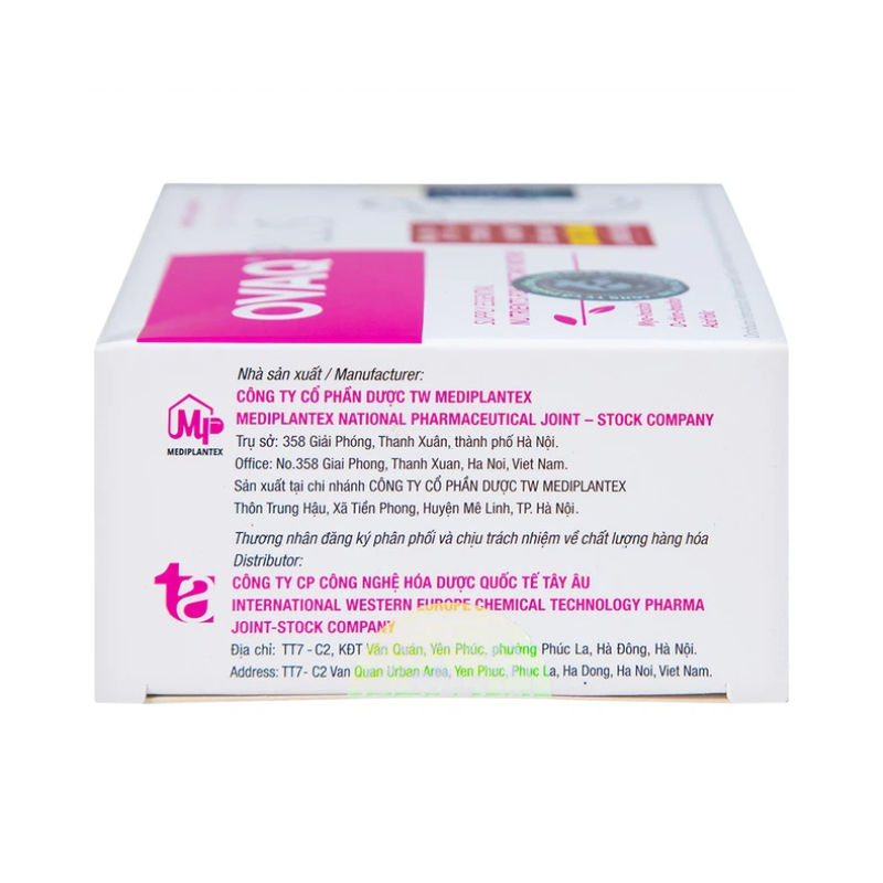 OvaQ1 Hỗ Trợ Bổ Sung Myo inositol, Acid folic và Các Chất Khác Trước Khi Mang Thai Cho Phụ Nữ (Hộp 30 Viên)