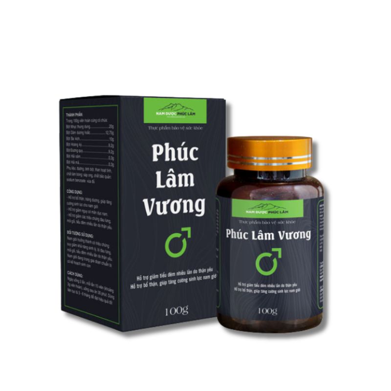 Phúc Lâm Vương Viên Uống Bổ Thận, Hỗ Trợ Tăng Cường Sinh Lý Nam (Hộp 100g, tương đương 500 viên hoàn)