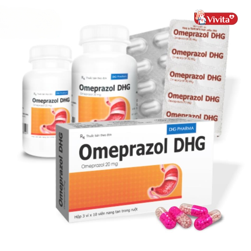 Review thuốc chống trào ngược dạ dày Omeprazol DHG 20mg