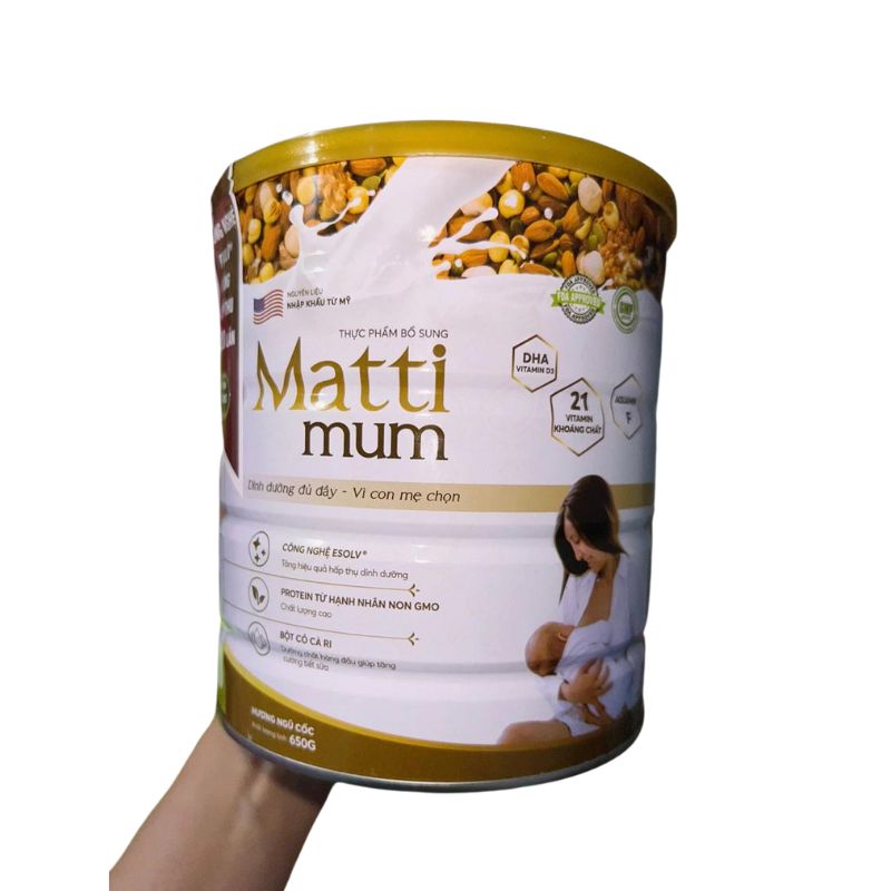 Sữa Matti Mum Hỗ Trợ Lợi Sữa Cho Mẹ Sau Sinh (Hộp 650G)