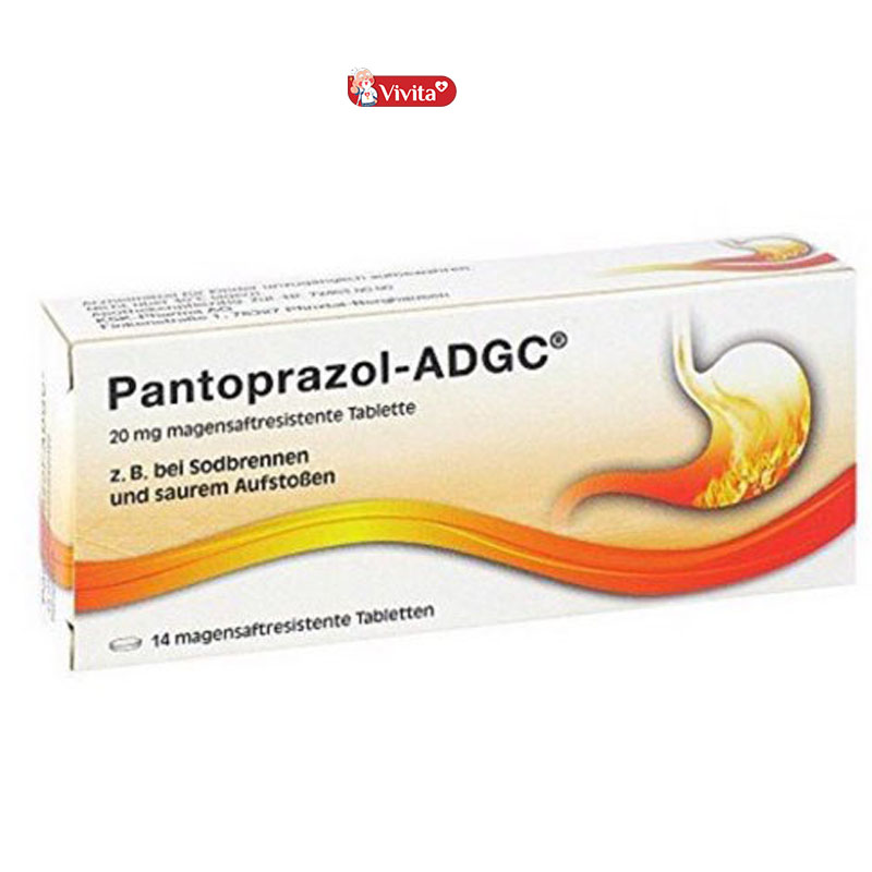Thuốc trị trào ngược dạ dày Pantoprazol-ADGC 20mg