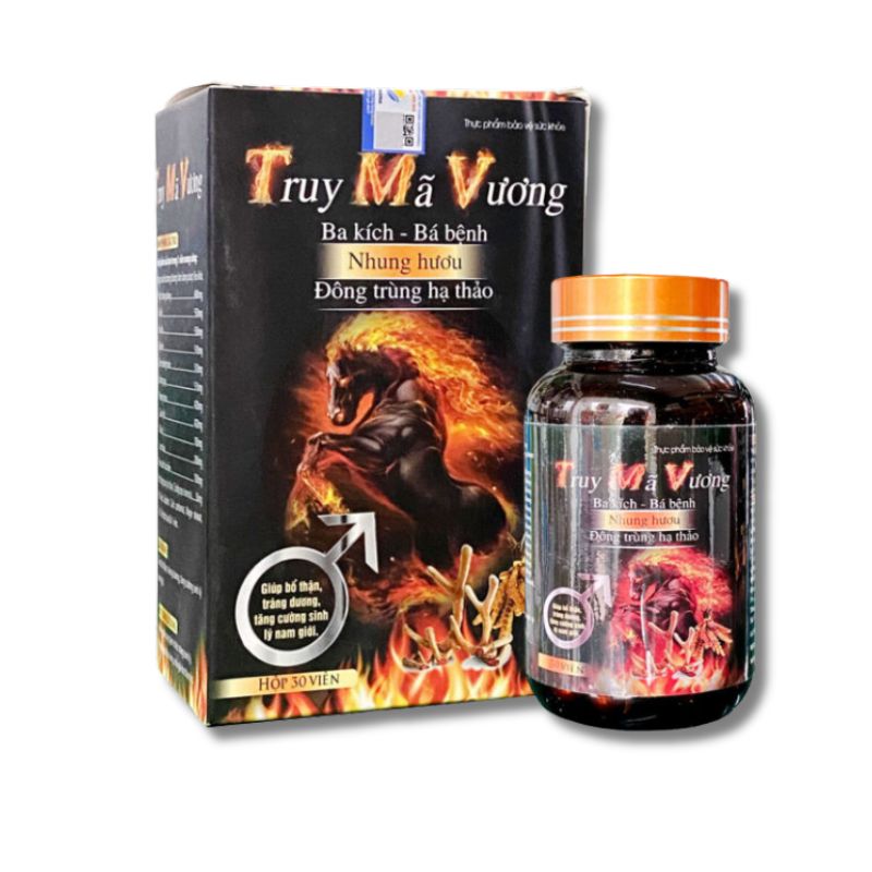 Truy Mã Vương Viên Uống Hỗ Trợ Tăng Cường Sinh Lý Nam (Hộp 30 viên & 60 viên)