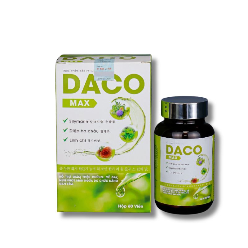 Daco Max viên uống và kem bôi hỗ trợ viêm da cơ địa, nấm ngứa, dị ứng