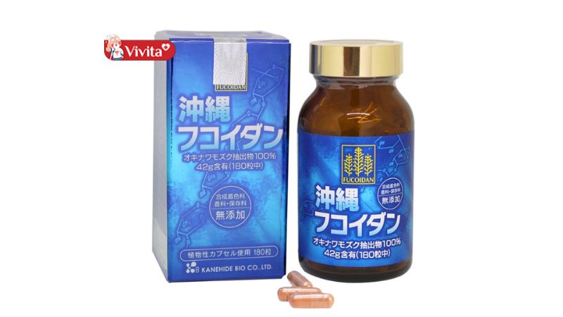 Viên uống hỗ trợ ngừa ung thư của Nhật Okinawa Fucoidan lọ 180 viên.