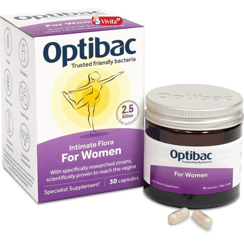 Viên uống bổ sung lợi khuẩn cho phụ nữ Optibac For Women