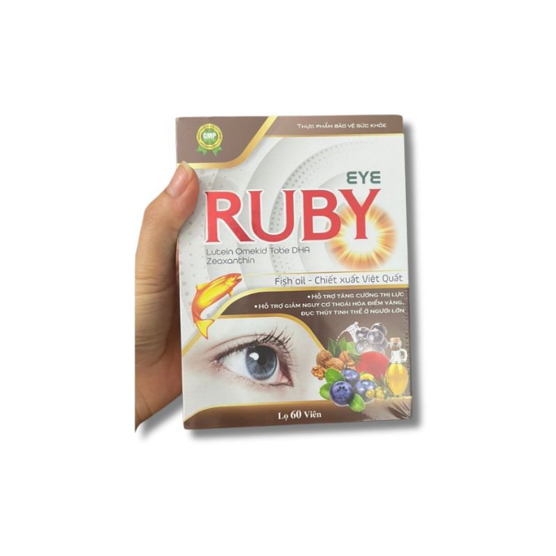 Eye Ruby Viên Uống Hỗ Trợ Bổ Mắt, Làm Giảm Tình Trạng Thoái Hóa Và Suy Giảm Thị Lực (Hộp 60 viên)