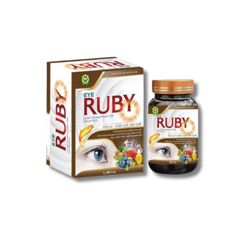 Eye Ruby Viên Uống Hỗ Trợ Bổ Mắt, Làm Giảm Tình Trạng Thoái Hóa Và Suy Giảm Thị Lực (Hộp 60 viên)