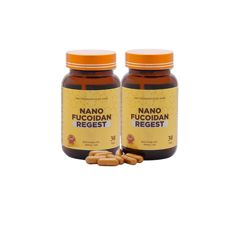 Nano Fucoidan Regest Viên Uống Phòng Và Hỗ Trợ Điều Trị U Xơ Tử Cung, U Vú Lành Tính (Hộp 30 viên)