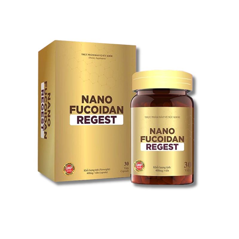 Nano Fucoidan Regest Viên Uống Phòng Và Hỗ Trợ Điều Trị U Xơ Tử Cung, U Vú Lành Tính (Hộp 30 viên)