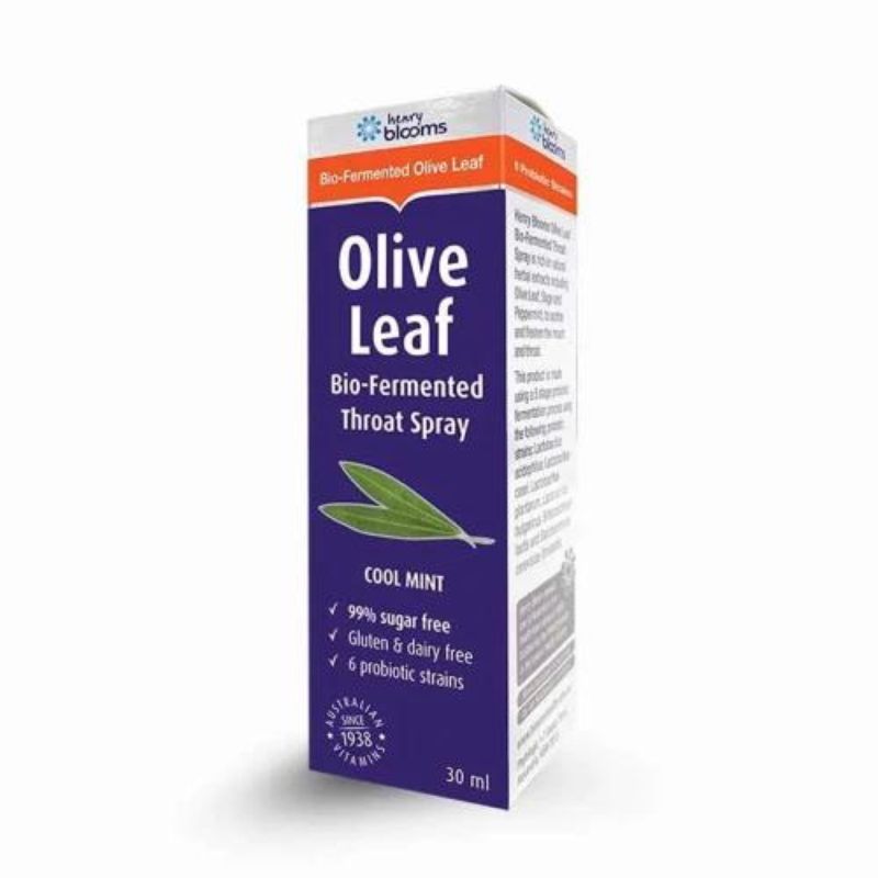 Olive Leaf Bio-Fermented Xịt Miệng Hỗ Trợ Kháng Khuẩn, Phòng Ngừa Các Bệnh Vùng Hầu Họng (Chai xịt 30ml)